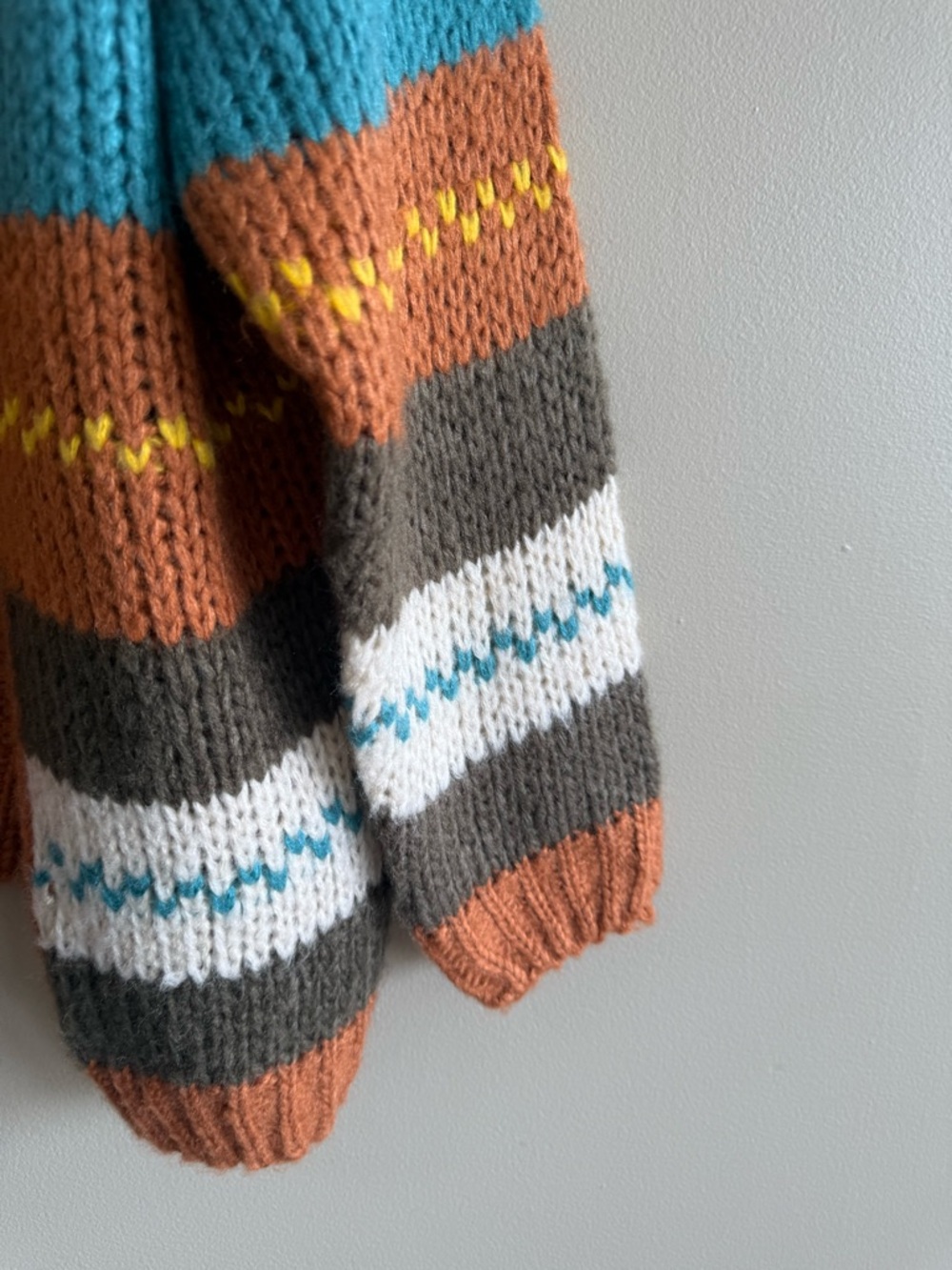 Lavender J Rust Orange Knit Cardigan Sweater - Picture 5 of 7